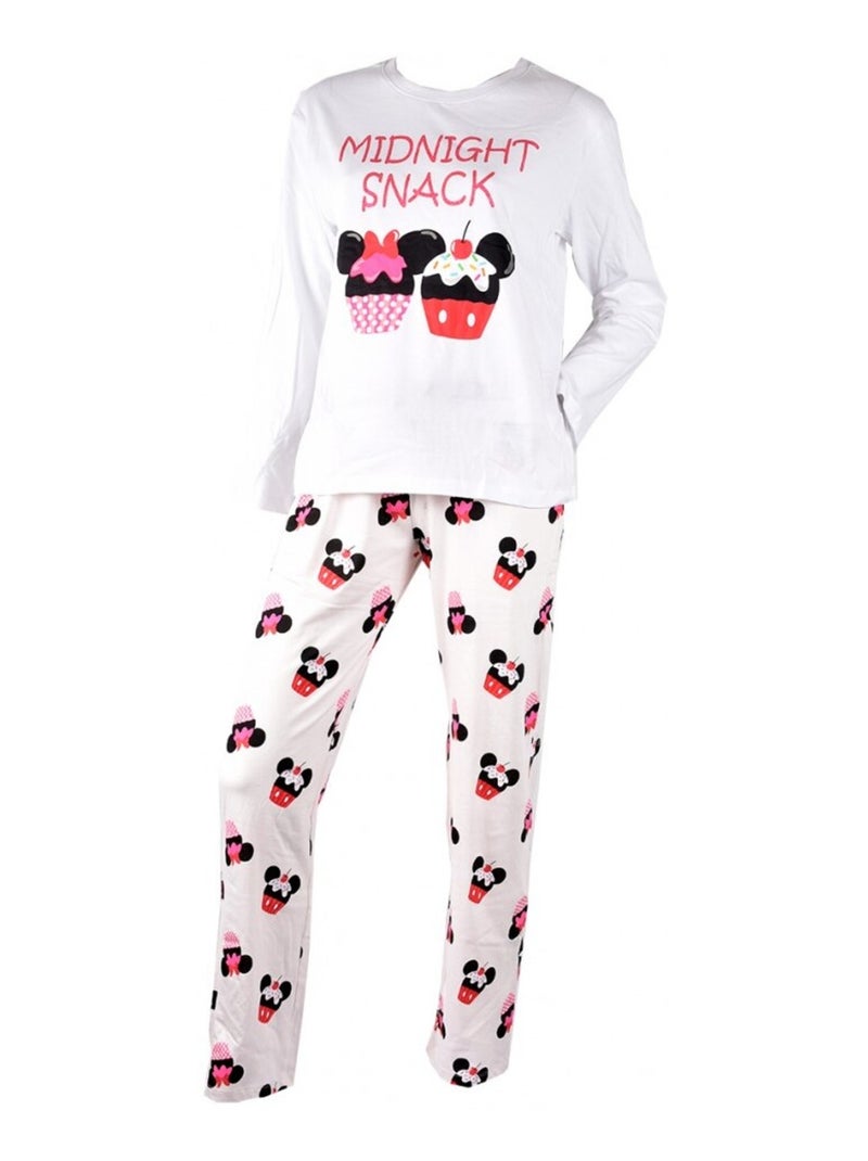 Pijama Mulher MINNIE Algodão - Pack de 2 Branco Rosa - Kiabi