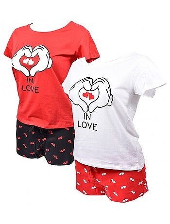 Pijama Mulher MINNIE Algodão - Pack de 2