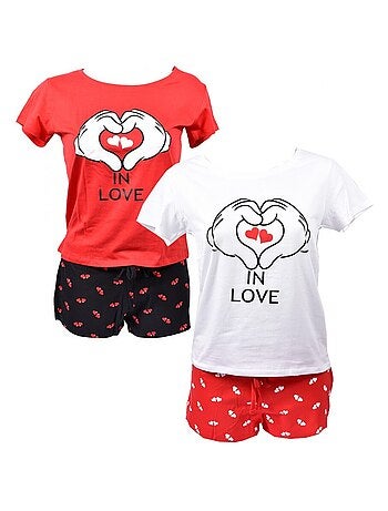 Pijama Mulher MINNIE Algodão - Pack de 2