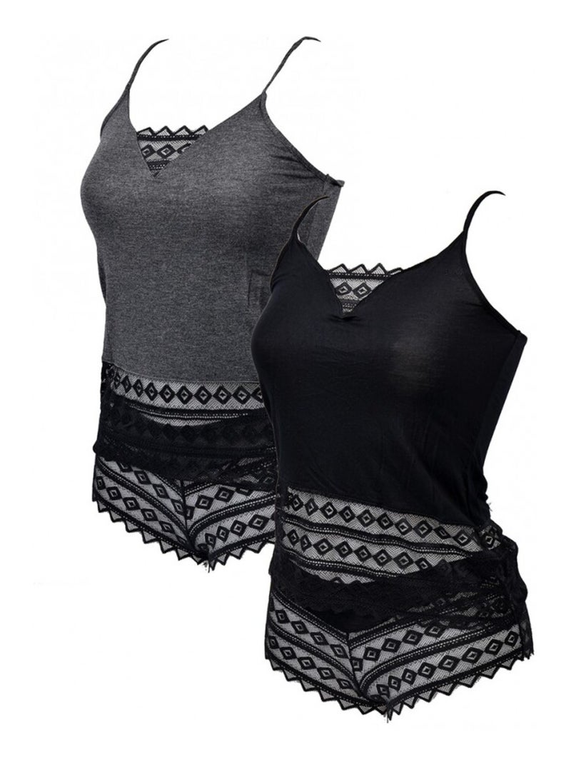 Pijama Mulher NO PUBLIK Algodão Cinza - Kiabi