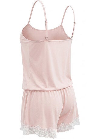 Pijama Mulher Viscose Decote em V Renda Toque Suave OZABI