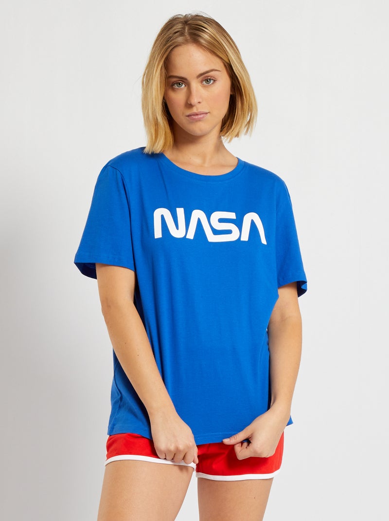 Pijama 'NASA' Azul/ Vermelho - Kiabi
