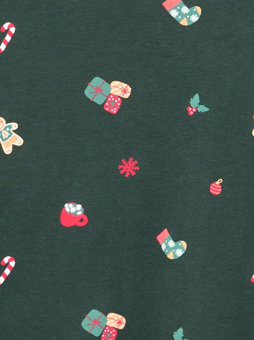 Pijama \'Natal\' de 2 peças - T-shirt de manga comprida + calças - Kiabi