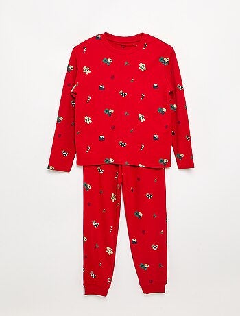 Pijama \'Natal\' de 2 peças - T-shirt de manga comprida + calças