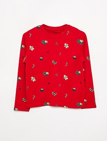Pijama \'Natal\' de 2 peças - T-shirt de manga comprida + calças
