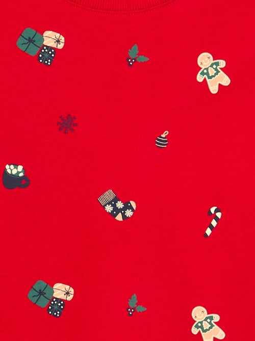 Pijama \'Natal\' de 2 peças - T-shirt de manga comprida + calças - Kiabi