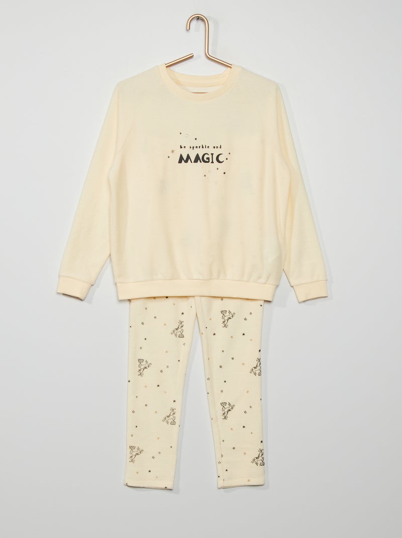 Pijama nervurado BEGE - Kiabi