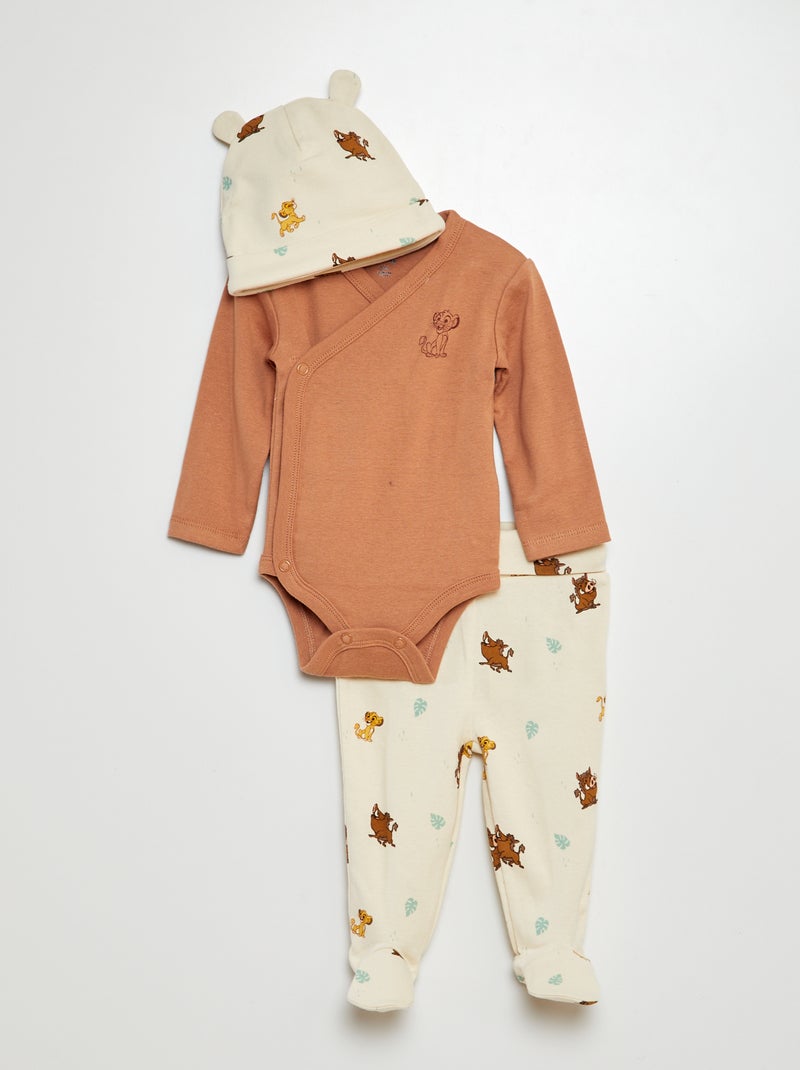 Pijama 'O Rei Leão'  - 3 peças CASTANHO - Kiabi
