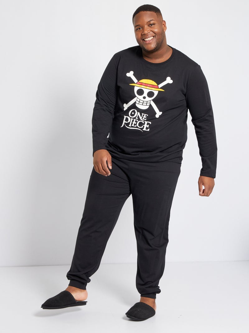 Pijama 'One Piece' em jersey - 2 peças Preto - Kiabi