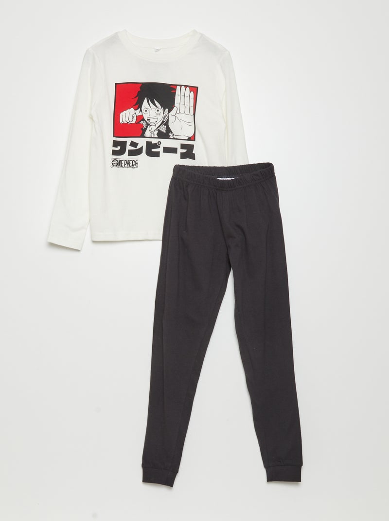 Pijama 'One Piece' t-shirt + calças  - 2 peças BRANCO - Kiabi