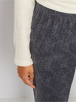 Pijama 'panda' malha de peluche - Kiabi