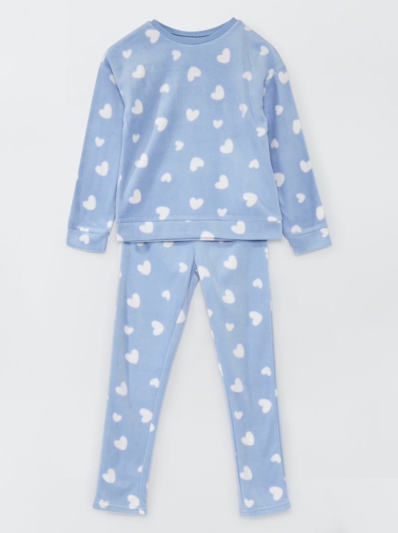 Pijama polar - 2 peças AZUL - Kiabi
