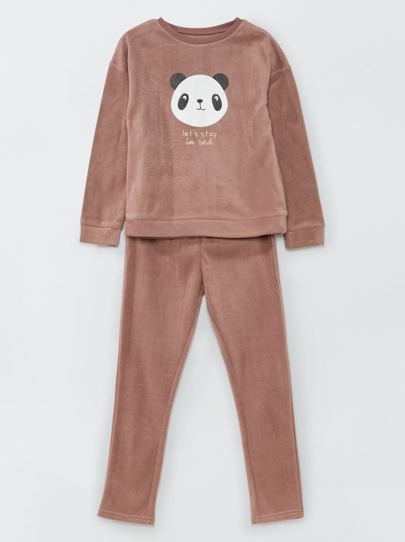 Pijama polar - 2 peças ROSA - Kiabi