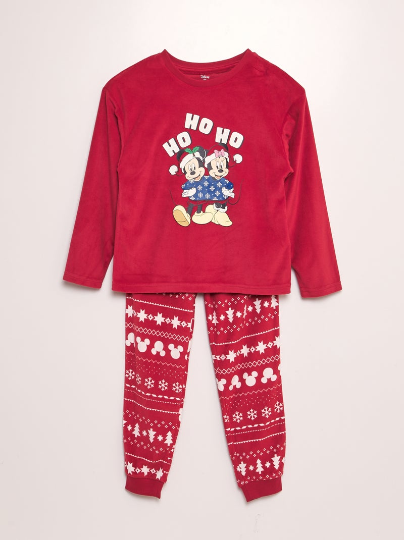 Pijama polar com motivo - 2 peças VERMELHO - Kiabi