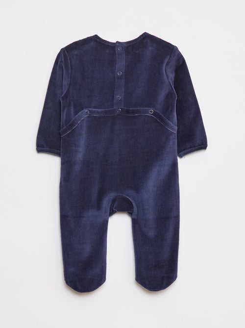 Pijama polar com pés e desenho à frente - Kiabi