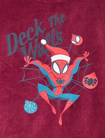 Pijama polar comprido 'Homem-Aranha' 'Marvel' - 2 peças
