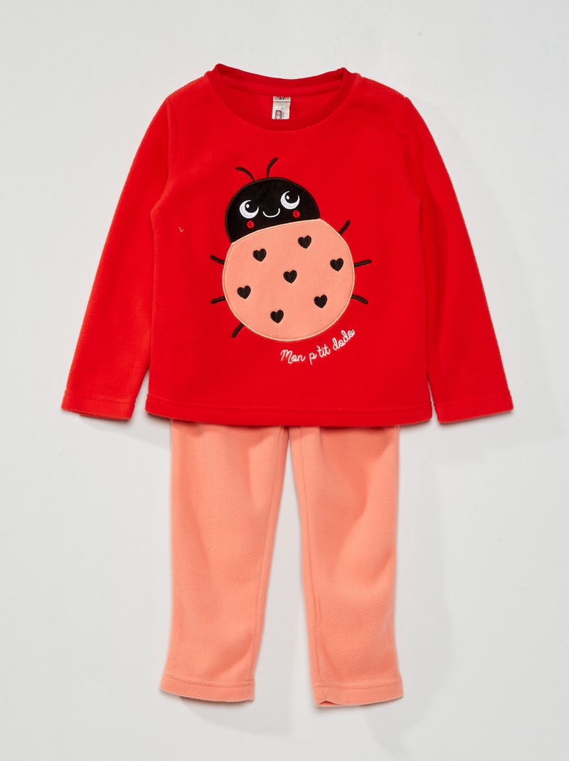 Pijama polar comprido VERMELHO - Kiabi
