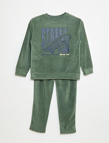 Pijama polar estampado