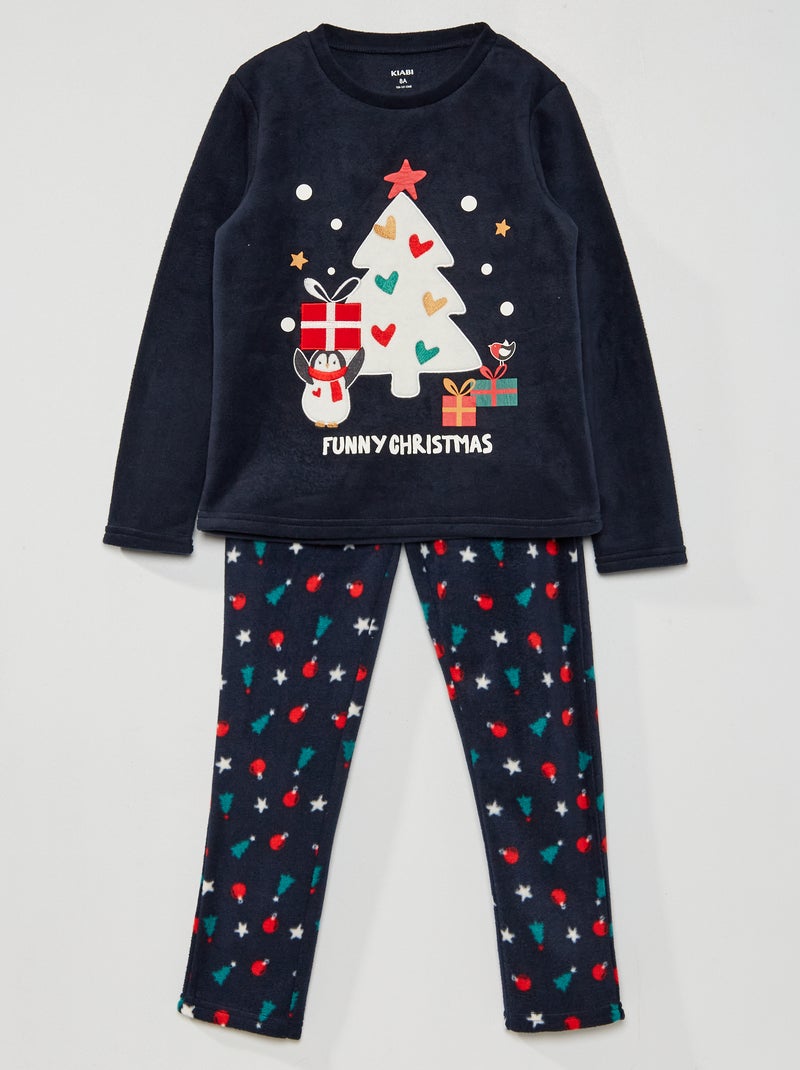 Pijama polar Natal AZUL - Kiabi