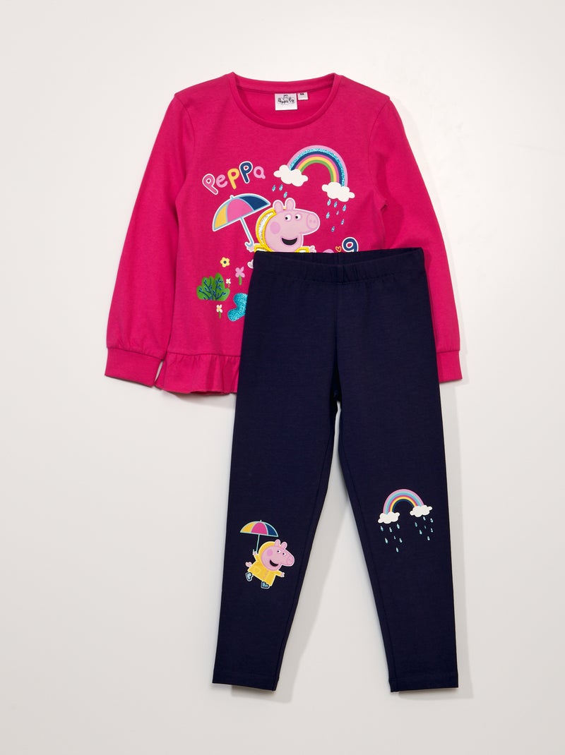 Pijama 'Porquinha Peppa' - 2 peças Fuxia - Kiabi
