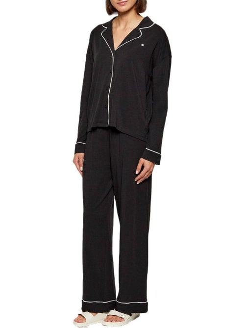 Pijama Preto Feminino Tommy Hilfiger UW0UW06142 - Kiabi Pijama Preto Feminino Tommy Hilfiger UW0UW06142 - Kiabi
