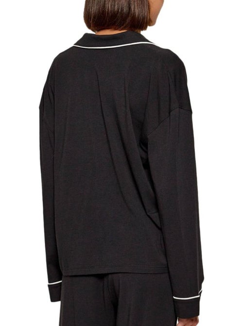 Pijama Preto Feminino Tommy Hilfiger UW0UW06142 - Kiabi Pijama Preto Feminino Tommy Hilfiger UW0UW06142 - Kiabi