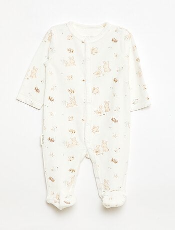 Pijama quente com pés para bebé