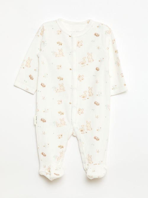 Pijama quente com pés para bebé - Kiabi