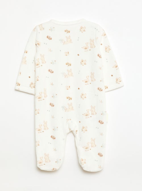 Pijama quente com pés para bebé - Kiabi