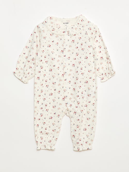 Pijama quente em flanela para bebé - Kiabi