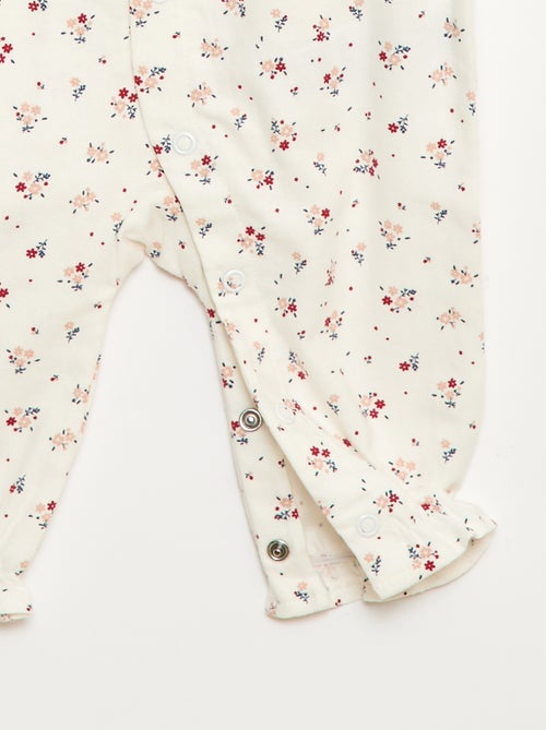 Pijama quente em flanela para bebé - Kiabi