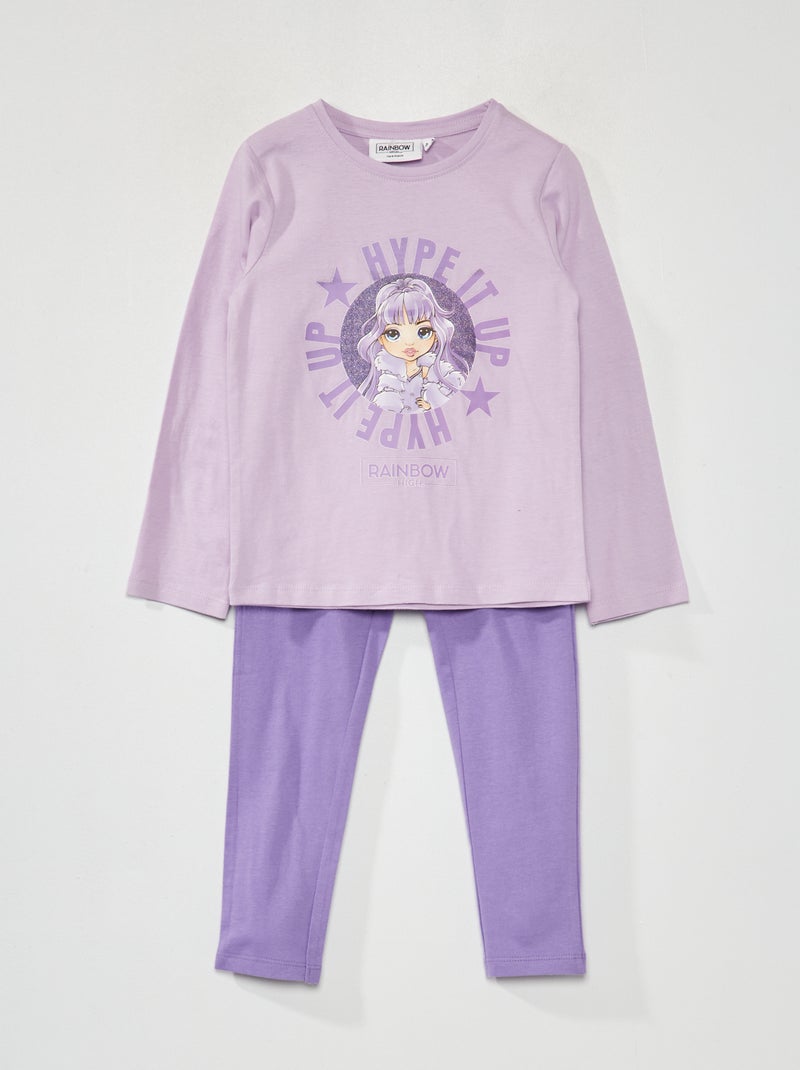 Pijama 'Rainbow High' - 2 peças VIOLETA - Kiabi
