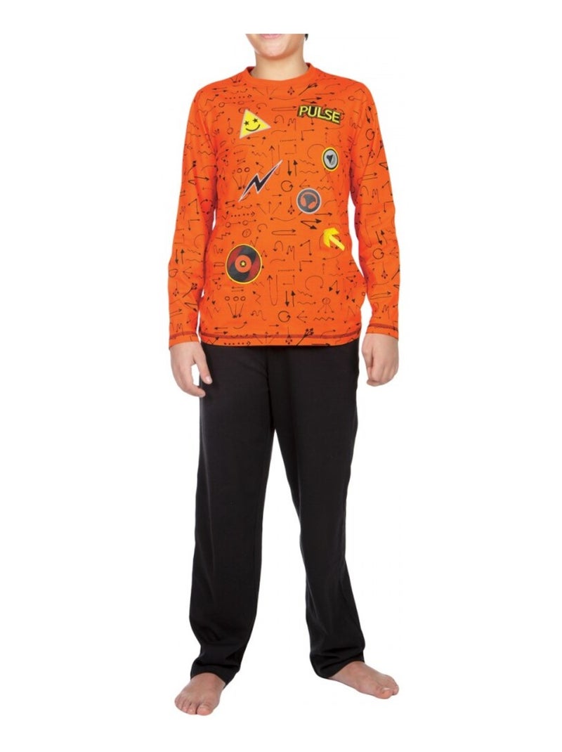 Pijama rapaz Preto Laranja - Kiabi