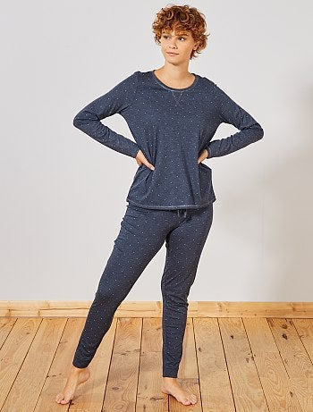 Pijama rico em algodão biológico - Kiabi