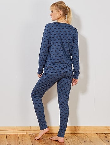 Pijama rico em algodão biológico - Kiabi