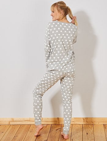 Pijama rico em algodão biológico - Kiabi