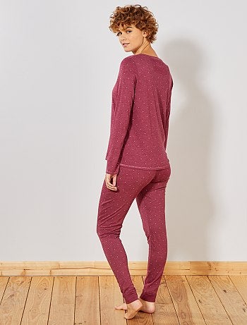 Pijama rico em algodão biológico - Kiabi