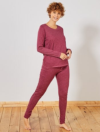 Pijama rico em algodão biológico - Kiabi