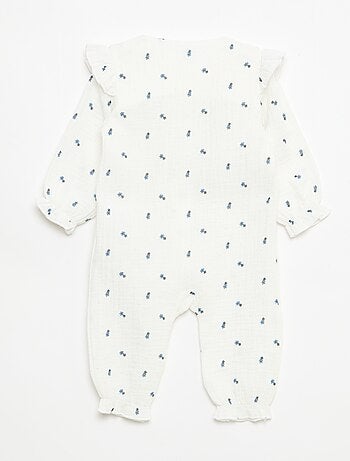 Pijama sem pés em gaze de algodão