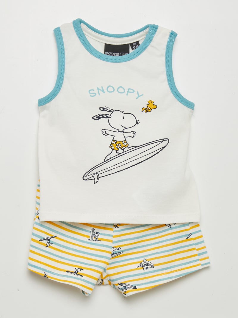 Pijama 'Snoopy'  - 2 peças BRANCO - Kiabi