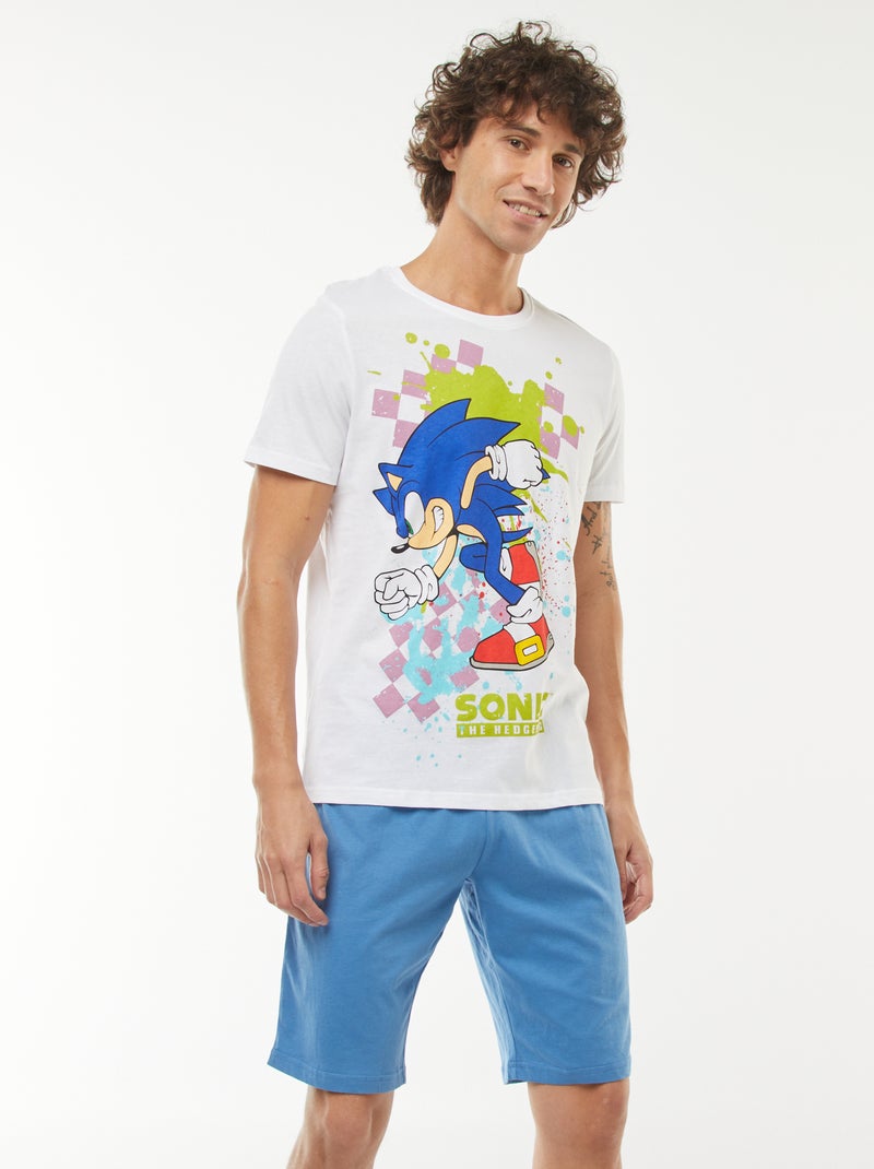 Pijama 'Sonic' calções + t-shirt - 2 peças AZUL - Kiabi