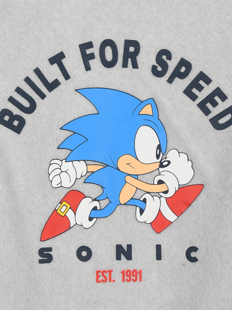 Pijama "Sonic" de 2 peças - T-shirt de manga comprida + calças Cinza - Kiabi