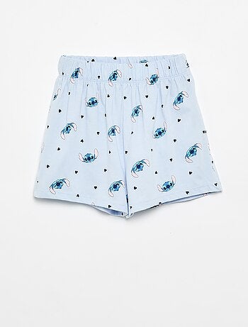 Pijama 'Stitch' 'Disney' camisa de manga curta + calções - 2 peças