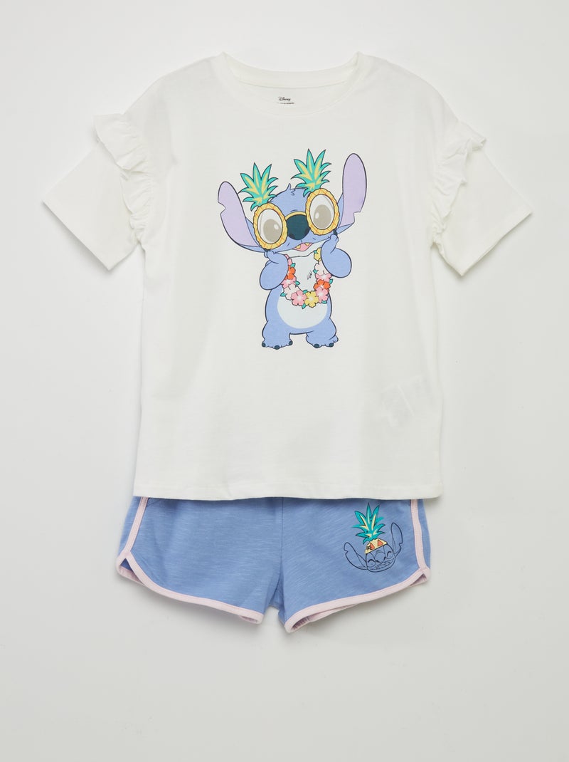Pijama 'Stitch' em jersey - 2 peças AZUL - Kiabi