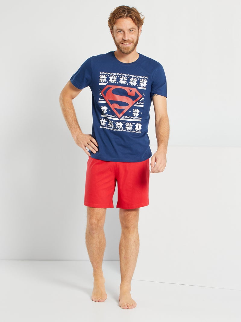 Pijama 'Super-Homem' Natal AZUL - Kiabi