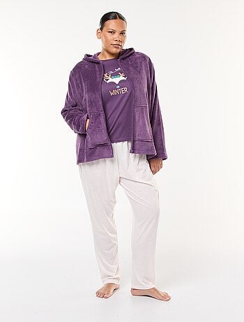 Pijama sweat em polar + calças - 2 peças