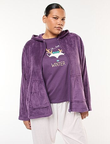 Pijama sweat em polar + calças - 2 peças