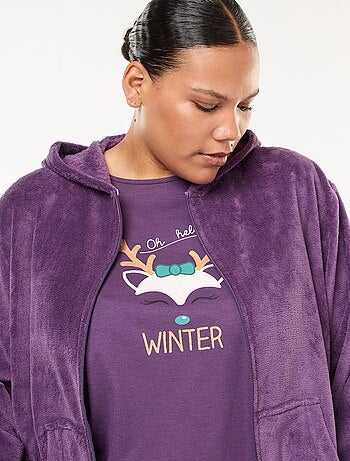 Pijama sweat em polar + calças - 2 peças