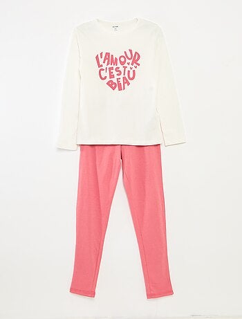 Pijama t-shirt + calças - 2 peças