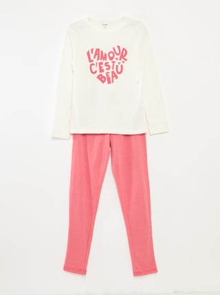 Pijama t-shirt + calças  - 2 peças